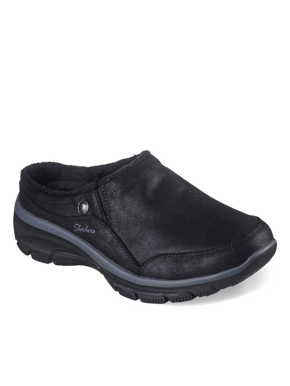 Skechers Women 9.5 Relaxed Fit: Easy Going - Latte 2 167870-Black Fabric